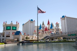 Excalibur Hotel and Casino in Las Vegas, with a medieval castle theme